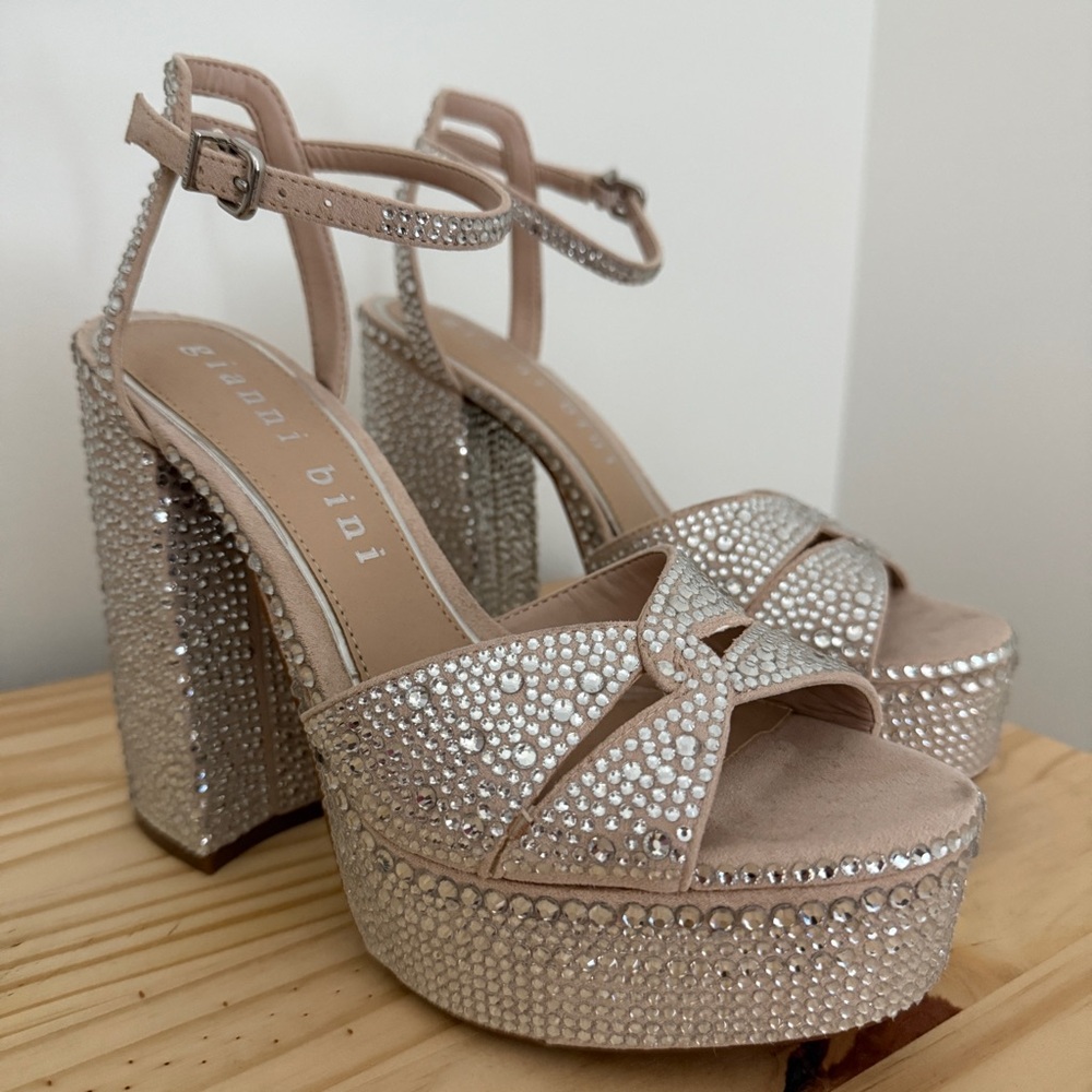 Gianni Bini Kemara Rhinestone Platform Sandals
